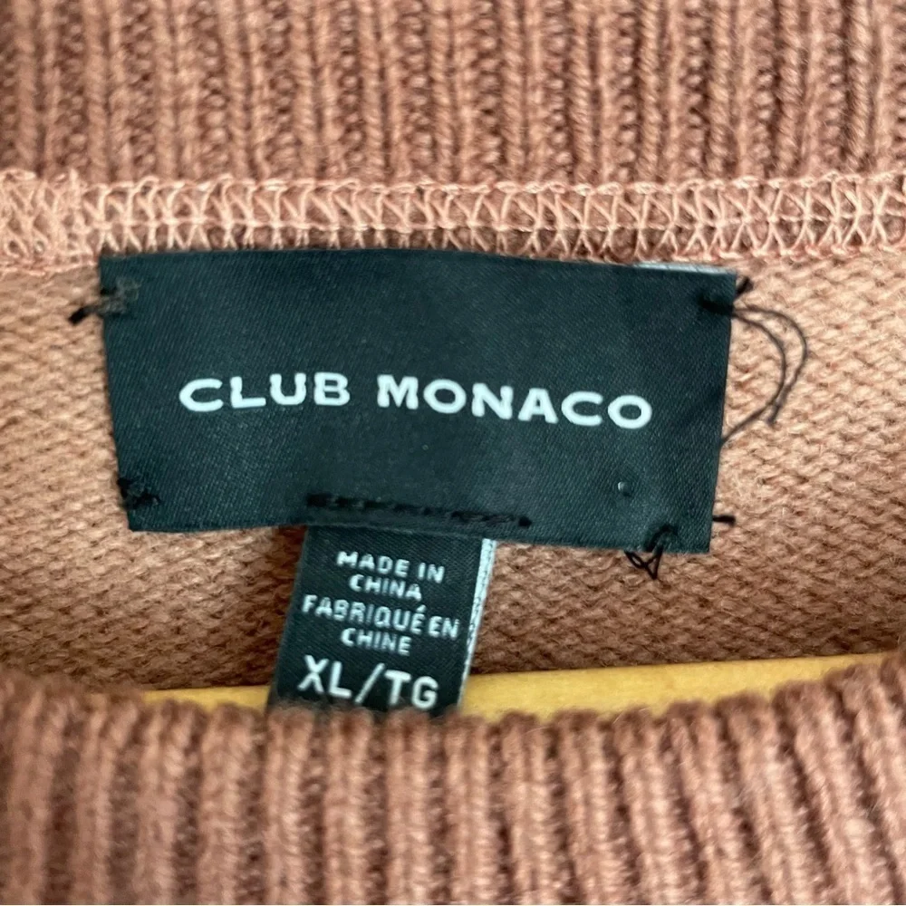 Club Monaco | Garment Dyed Colorblock Wool Sweater, Mauve/Rust/Fall